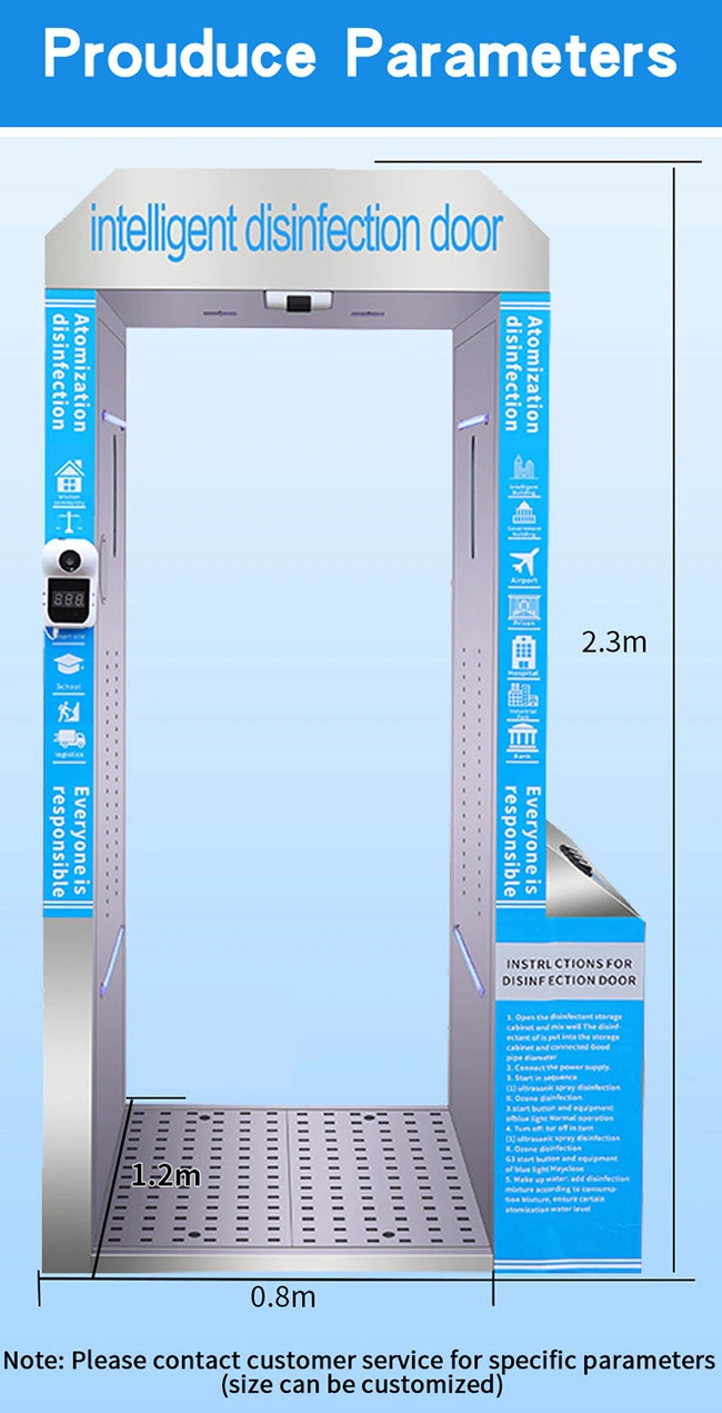 Professional Supplier Intelligent Automatic Tunnel Disinfection Door Cabinet Doors