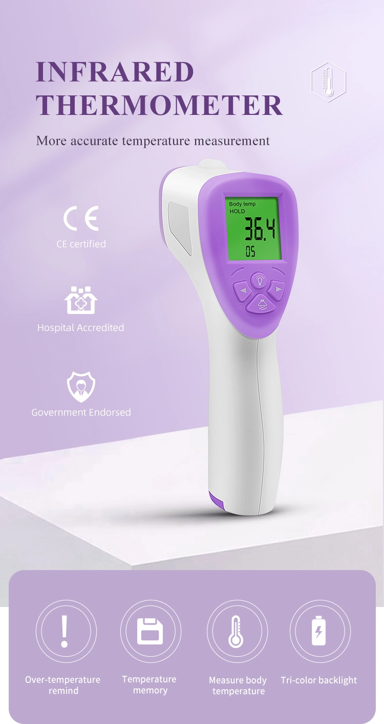 Digital Infrared Forehead Thermometer, No Touch Forehead Temperature Gun