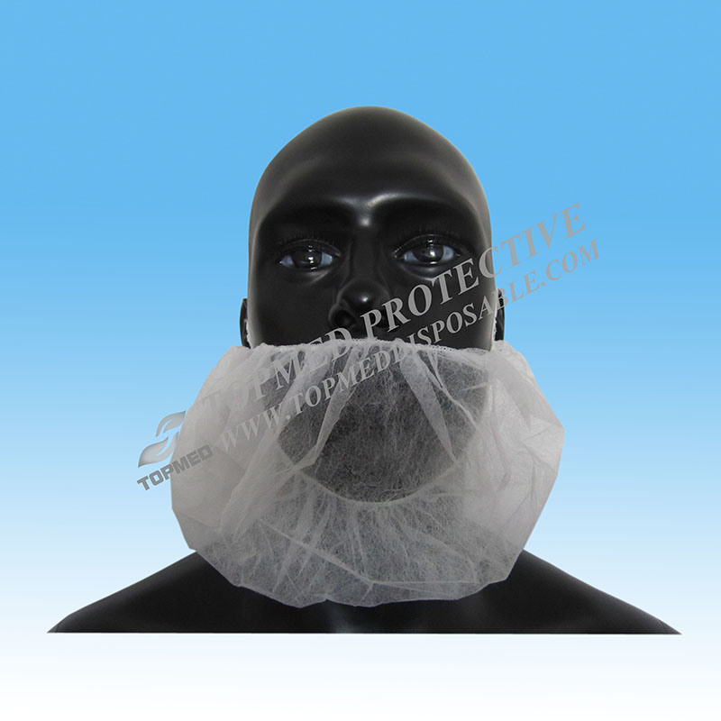 Food Processing Sanitory Disposable Nonwoven White Beard Cover Mask