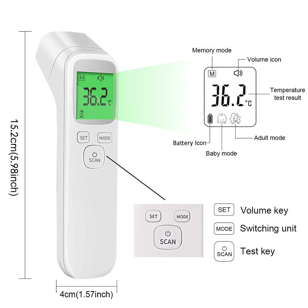 Infrared Thermometer, Body Thermometer, Digital Forehead Thermometer, Baby Thermometer, Electric Thermometer, Ear Thermometer
