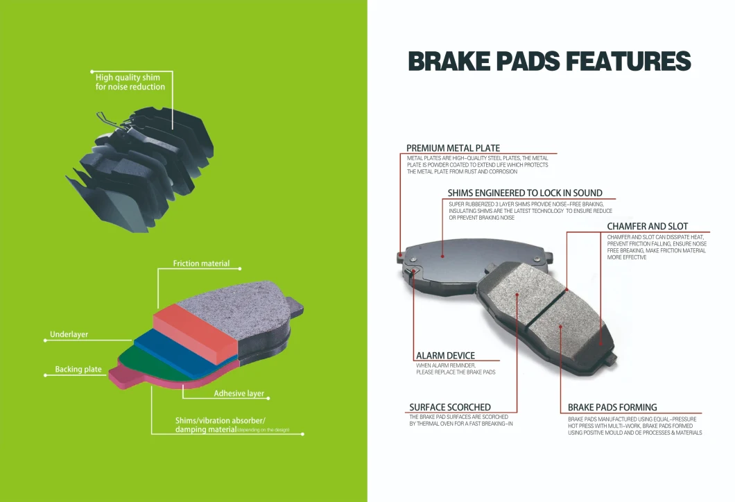 China Car Spare Parts Genuine Car Accessories D365 Brake Pads for Japanese Car Brands Acura Tsx