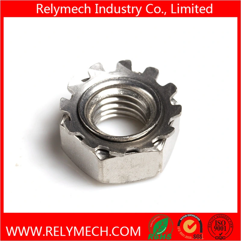 Stainless Steel Hex Kep Nut K-Lock Nut K Nut with External Tooth M4-M10
