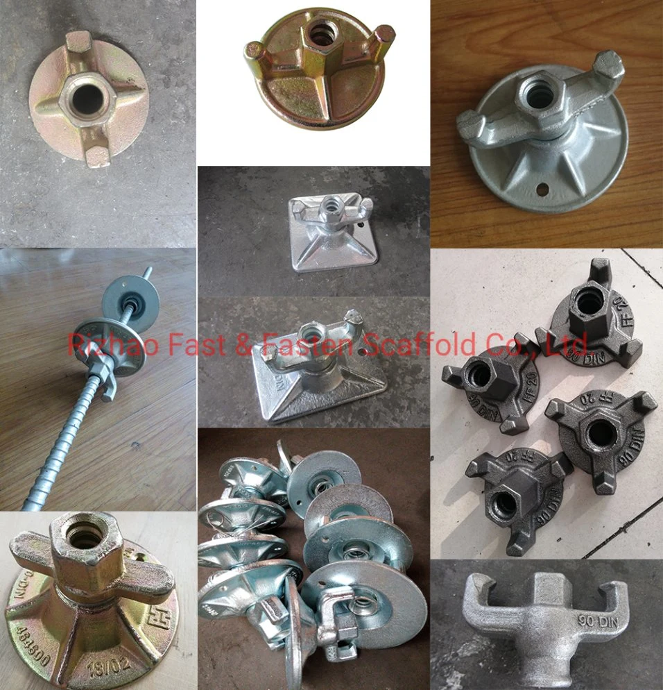 Aluminum Concrete Form Threaded Rod with Tie Nut and Wing Nut