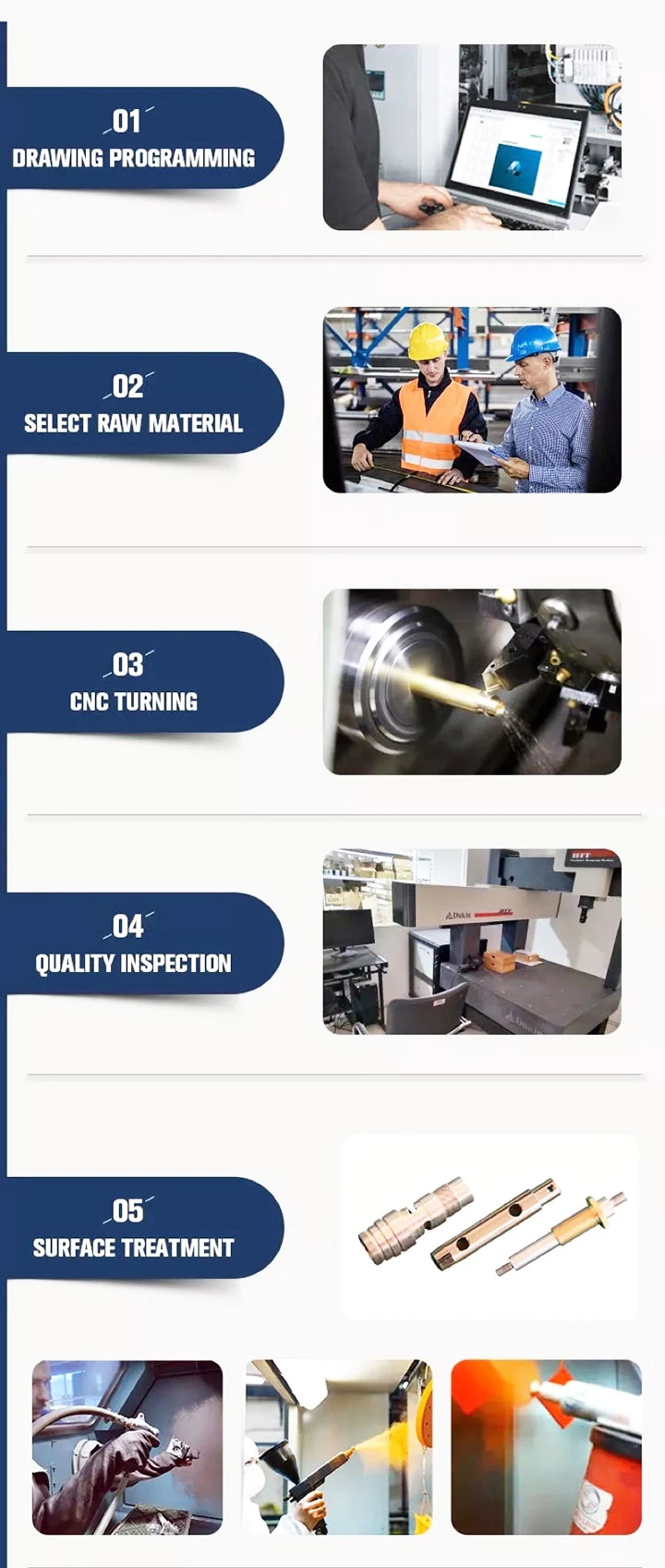 Custom Shaft Manufacturer CNC Turning Milling Machining Parts Precision Motor Shaft