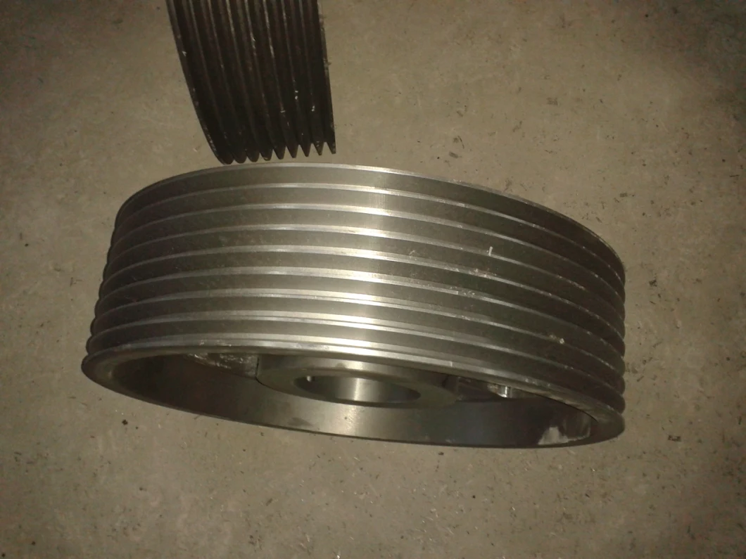 Cast Iron Aluminum V Belt Wheel Pulley Bearing Steel V Groove Wheels 2 Sheave Pulley