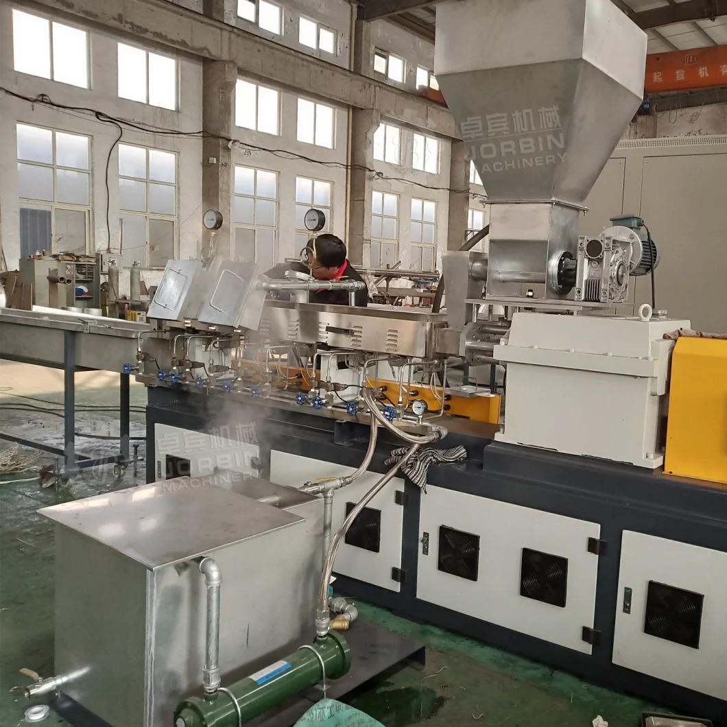 Processing Pet Bottles to Final Form Prepared Pellets and Granules with Twin Screw Extruder in Factory