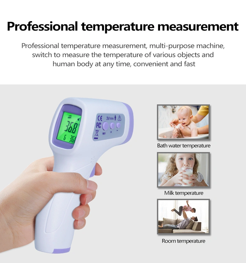 Digital Non Contact Infrared Forehead Thermometer / Medical Forehead Thermometer for Adults