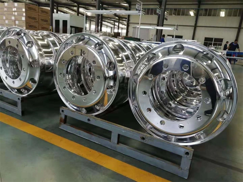 5.5jx16 Inch Polished Forged Auto Spare Parts Truck Bus Trailer Dump Aluminum Alloy Wheel Rim