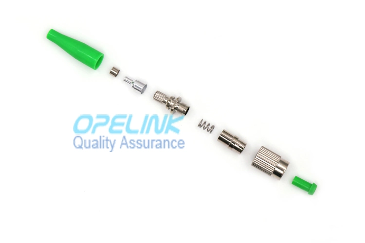 FC/APC Simplex Singlemode Fiber Optic Cable Parts Fiber Optic Connector