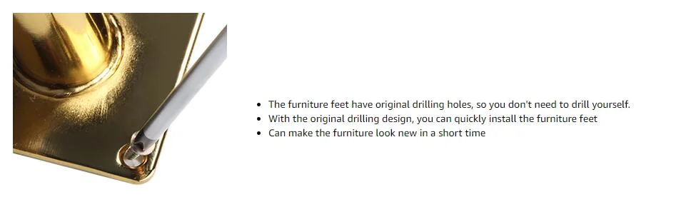 Matt Gold Furniture Legs Sofa Hardware for Furniture Parts & Accessories