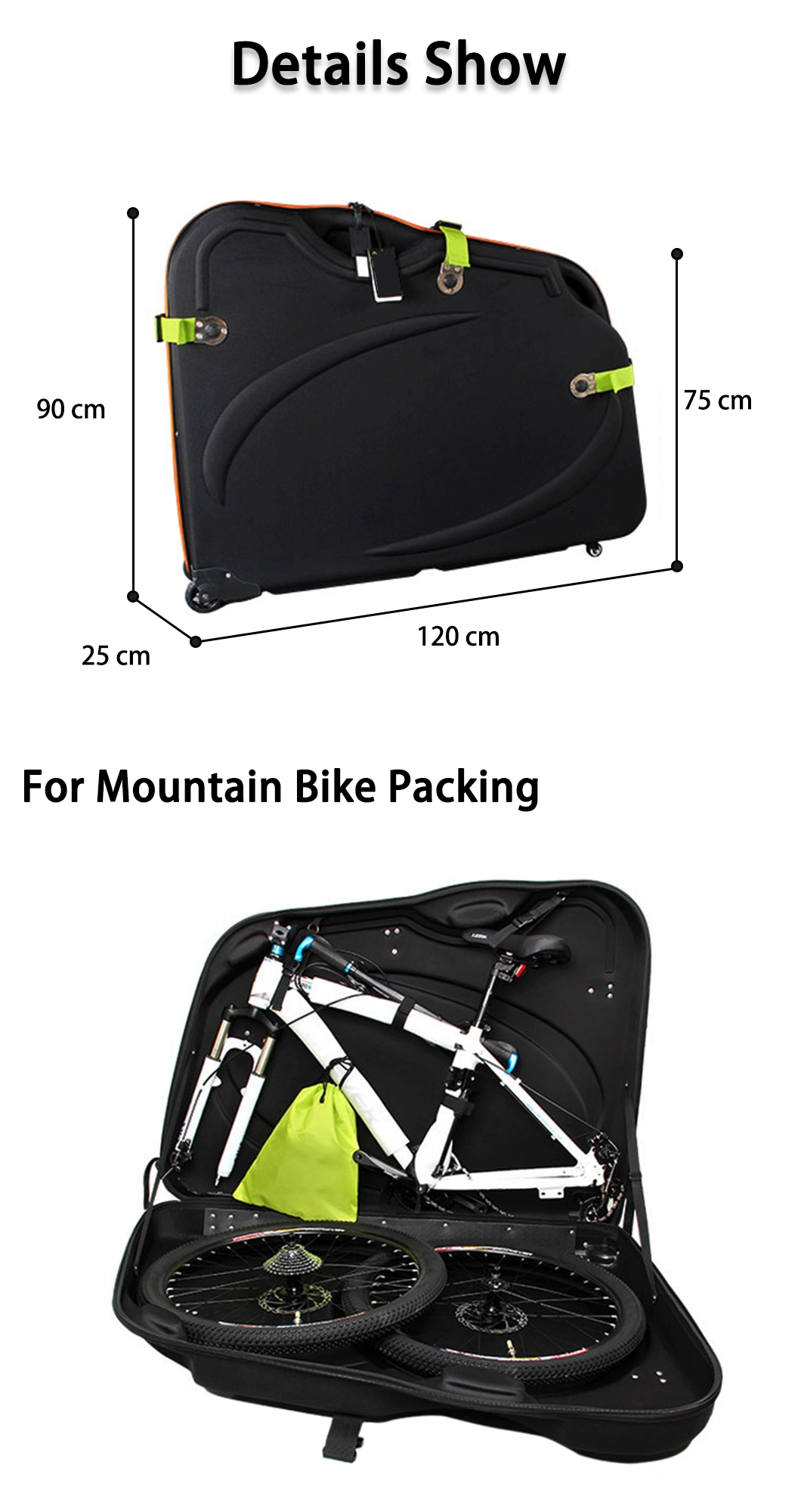 EVA Hard Shell Bicycle Loading Box Road Car Mountain Car Iron Bag Three Bicycles Storage Box