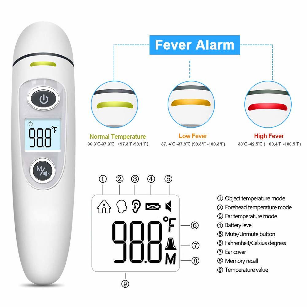 Shenzhen Forehead and Ear Thermometer Temporal Non-Contact Digital Thermometer