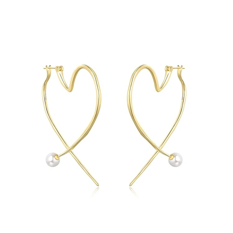 Niche Designer Lasv~Love Contour Pearl Earrings Earrings 2020 New Fashion Accessories
