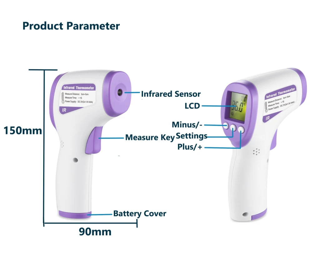 Digital Infrared Forehead Thermometer Forehead and Body Thermometer Factory Price Engough Stock