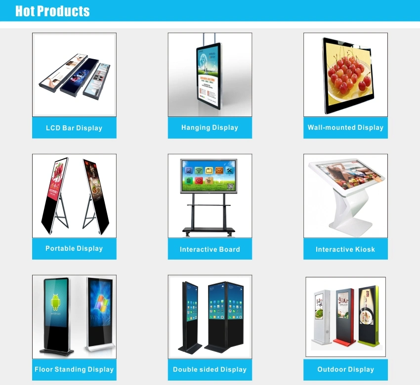 Ultra Thin 55 Inch Digital Signage Display Android System 3G 4G WiFi Ultra-Slim Ad Player