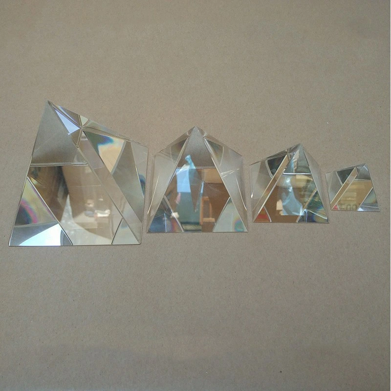China Glass Textured Crystal Pyramid Prism