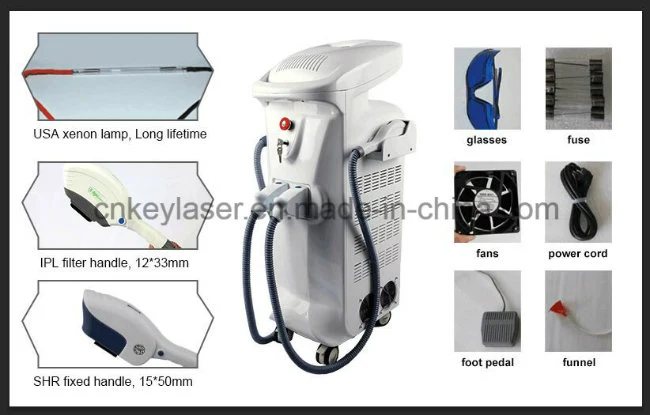 Shr IPL Hair Removal Machine with Real Sapphire Crystal Machine
