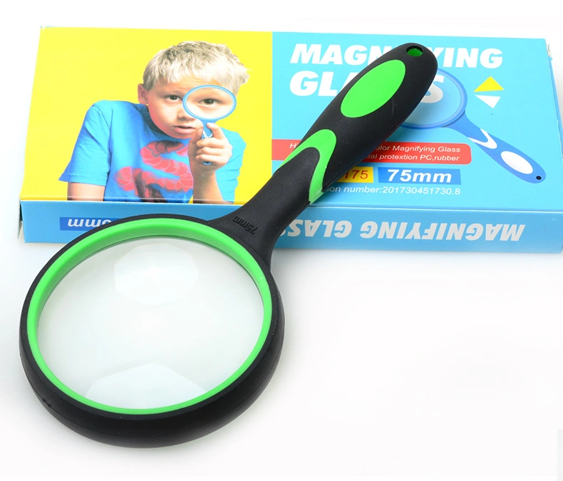 10X Round Handheld Magnifier Inspecting Portable Magnifying Tool Reading Magnifier