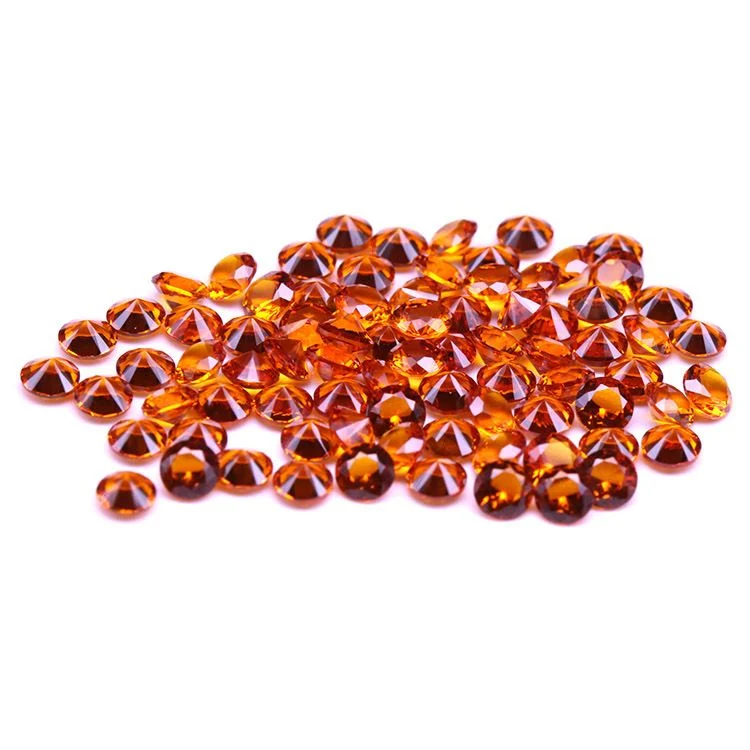 Synthetic Orange 55# Sapphire Loose Faceted Gemstone for Jewelry Setting
