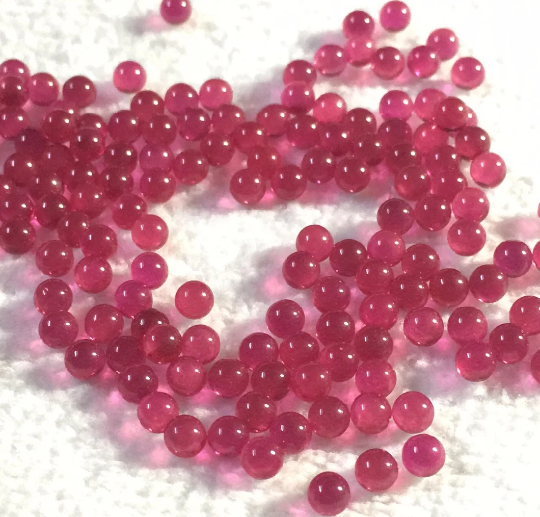 Provence Synthetic Gemstone Round Ball Cut Synthetic 5# Ruby Beads Wholesale Price