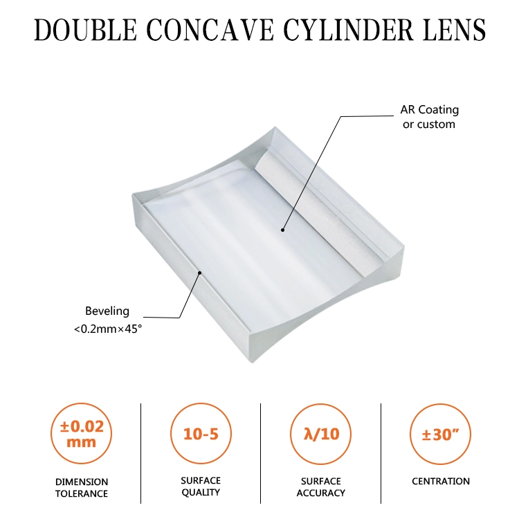 Bk7 Glass Double Concave Cylindrical Lens