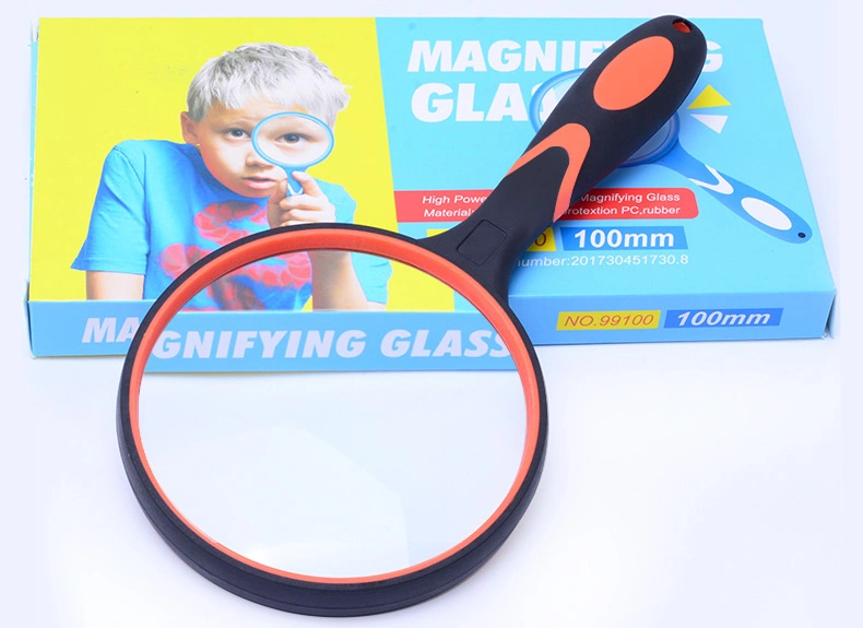 10X Round Handheld Magnifier Inspecting Portable Magnifying Tool Reading Magnifier