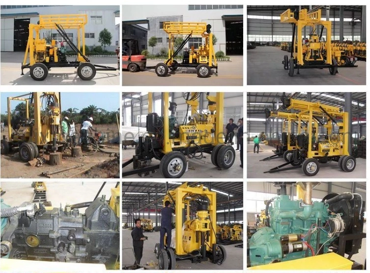Multifunctional Cheap Price 30--200m Depth Trailer Mounted Water Well Drill Rig for Sales