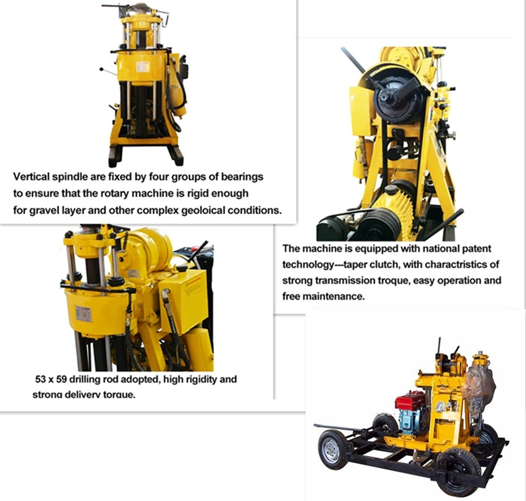 200m Depth Portable Water Well Drilling Rig/Core Drilling Rig for Sales