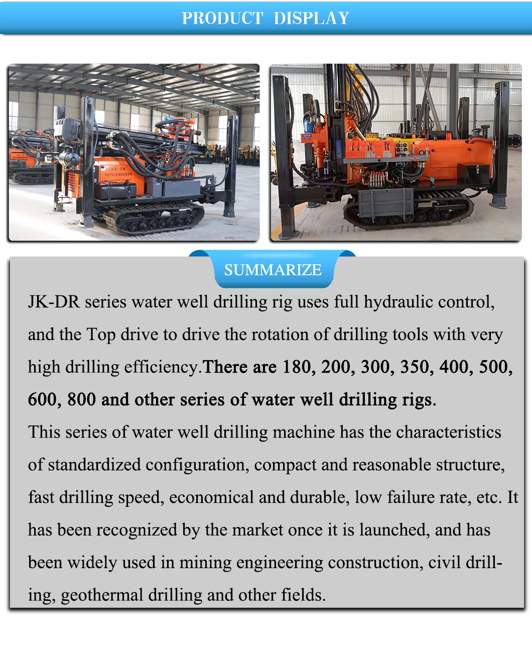 180 M Depth Truck Mounted Small Water Well Drilling Rig for Sale