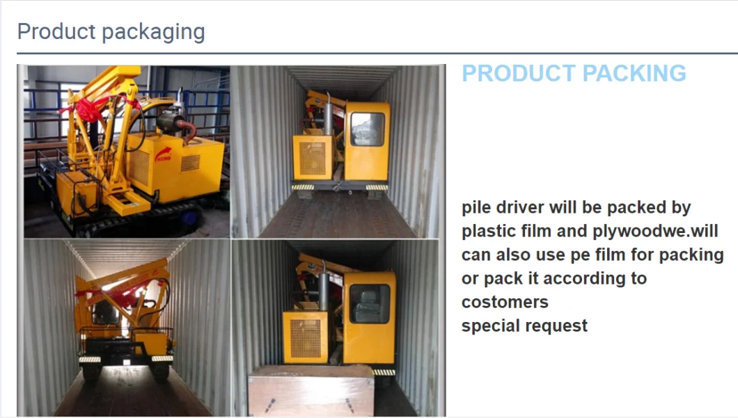 New Design Hydraulic Pile Driversscrew Pile Driving Machine