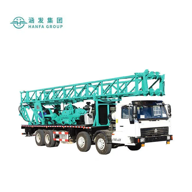 Hfspc-1000 Hydraulic Truck Mounted 600-1000m Deep Depth Water Drilling Rig