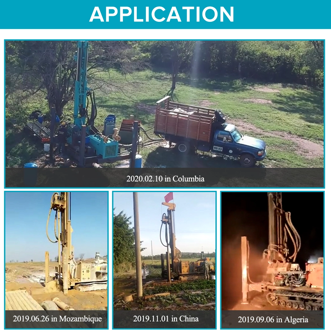 Portable 300m Water Well Drilling Rig Small Bore Well Drilling Machine