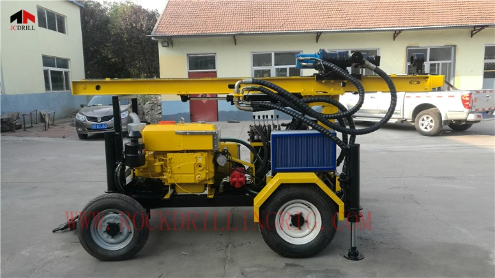 (TWD100) Yellow 100m Portable Trailer Type Water Well Drill Rig