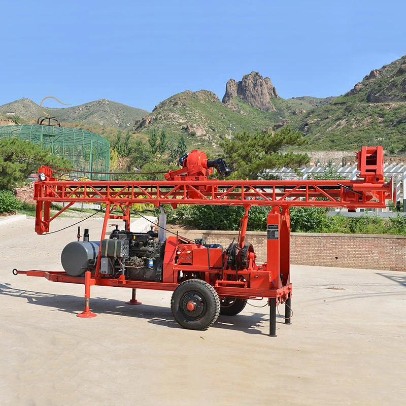Portable 200m Trailer Type Water Well Drill Rig for Sale