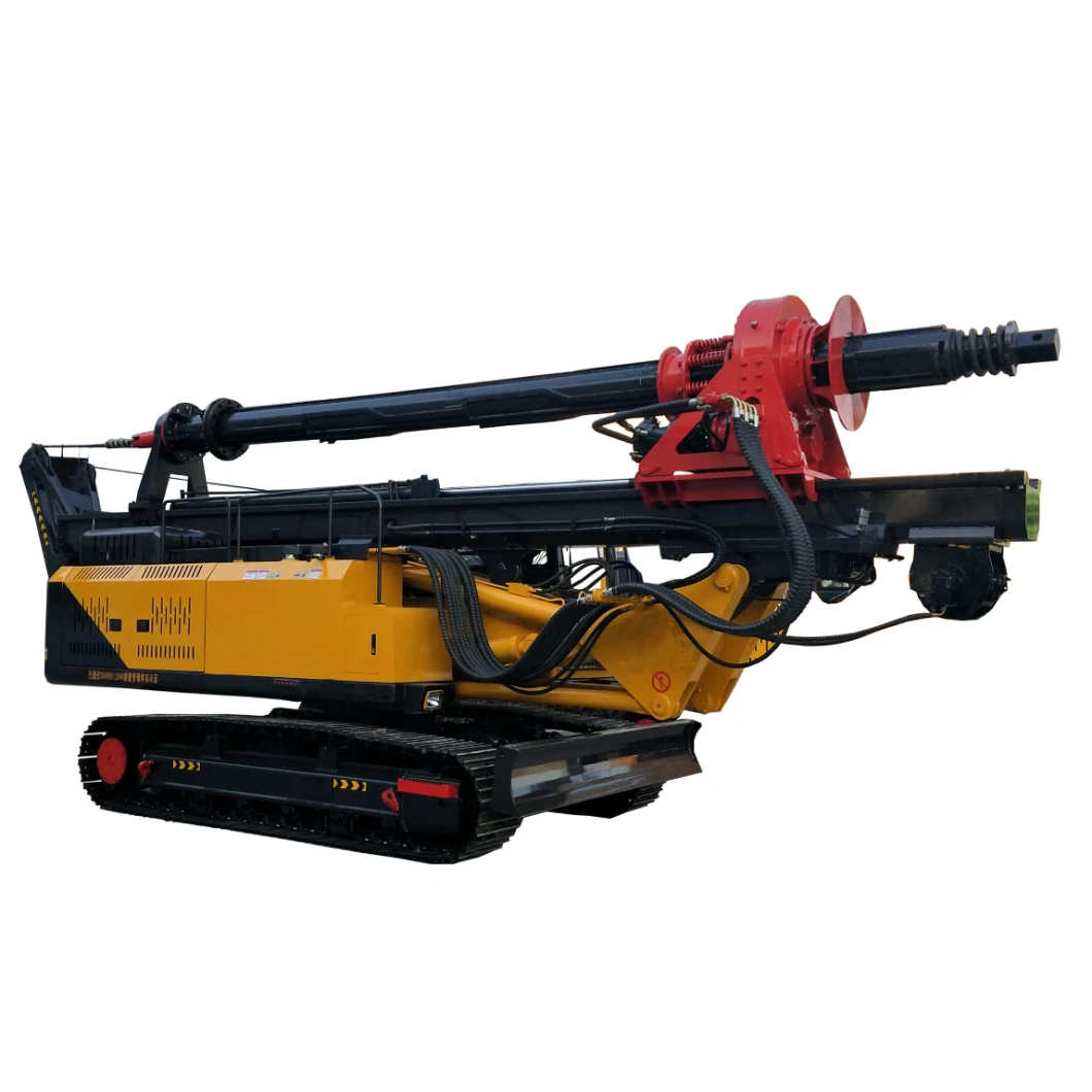 15m Diesel Hydraulic Water Well Borehole Drilling Equipment Rotary Drilling Rig for Piling and Hole Drilling