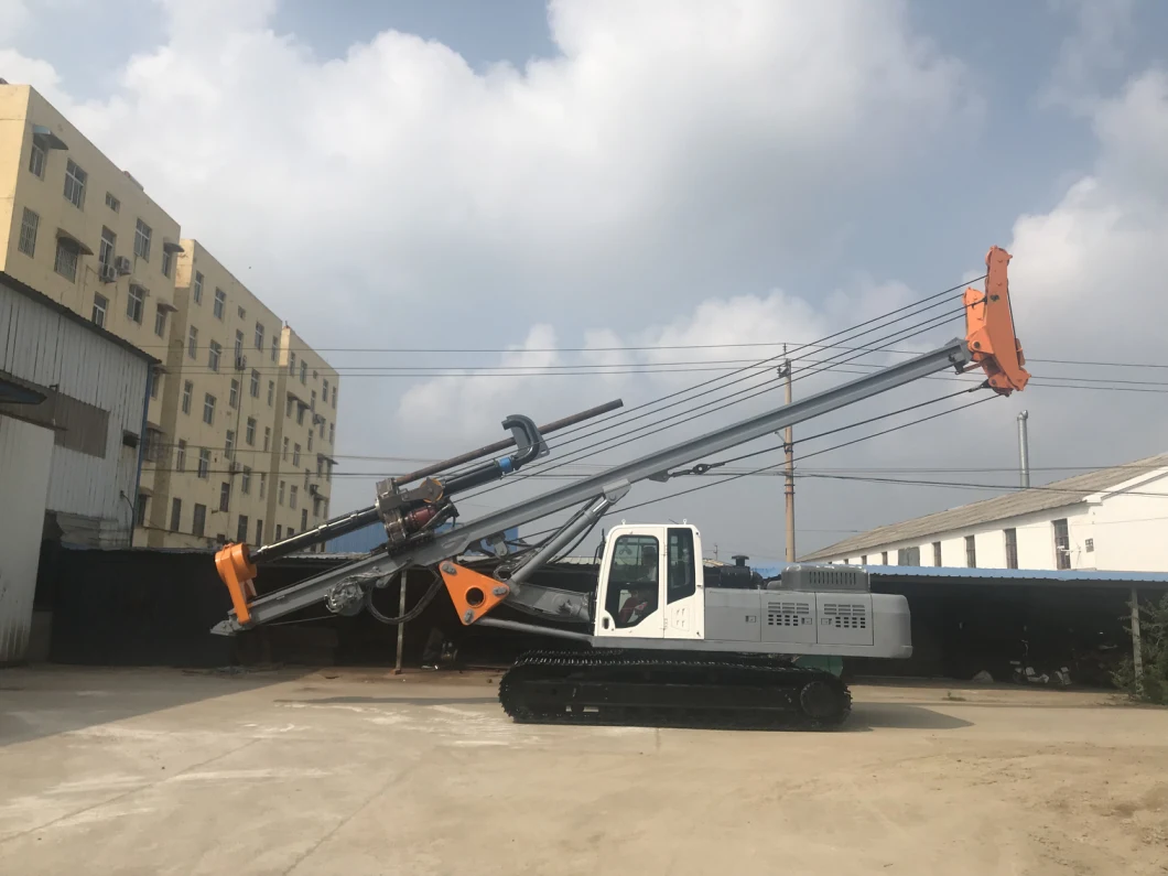 Piling Driving, Auger Driver, Dr-120m Continuous Flight Augering Cfa Long Spiral Rotary Drilling Rig Max Piling Depth 20m