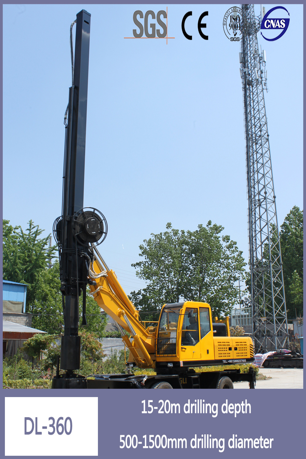Wheeled Rig Can Used for Water Well Pile Driving