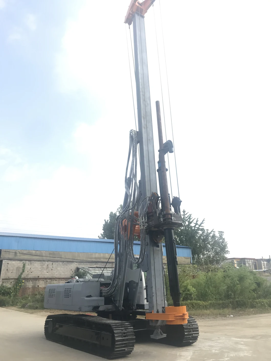 Piling Driving, Auger Driver, Dr-120m Continuous Flight Augering Cfa Long Spiral Rotary Drilling Rig Max Piling Depth 20m