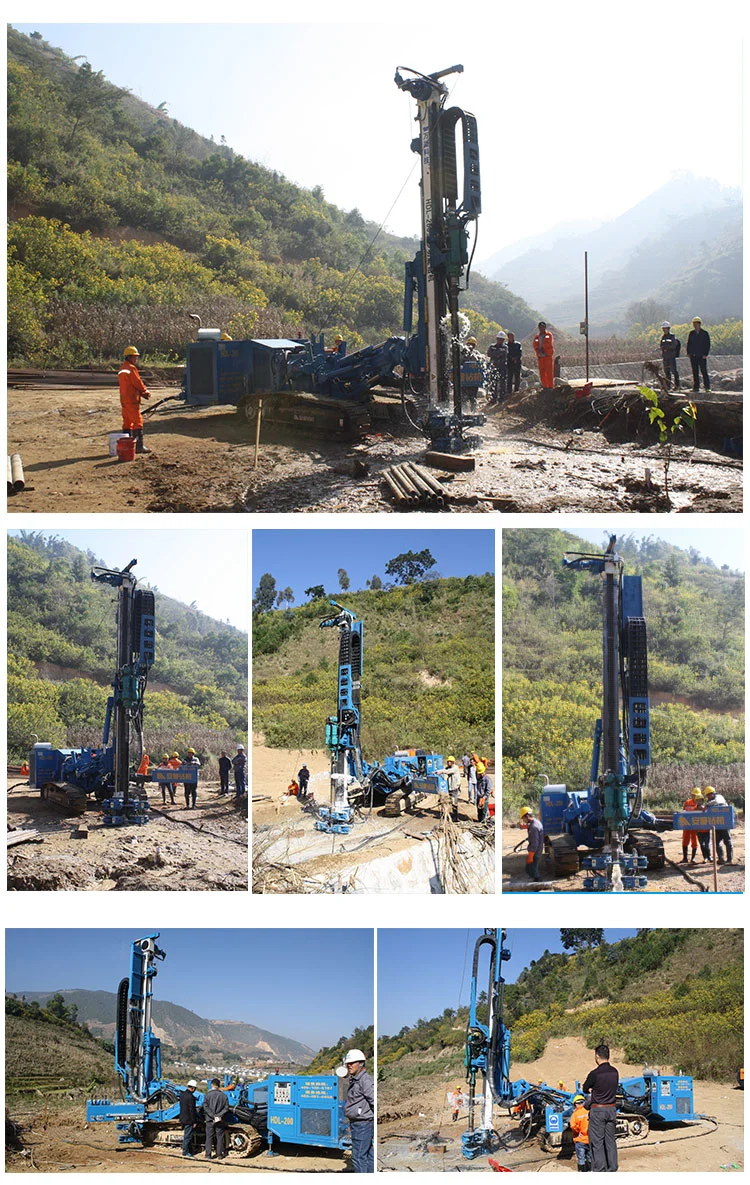 Hdl-308 Hydraulic Drifter Multifunction Double Rotary Head Anchoring Drilling Rig