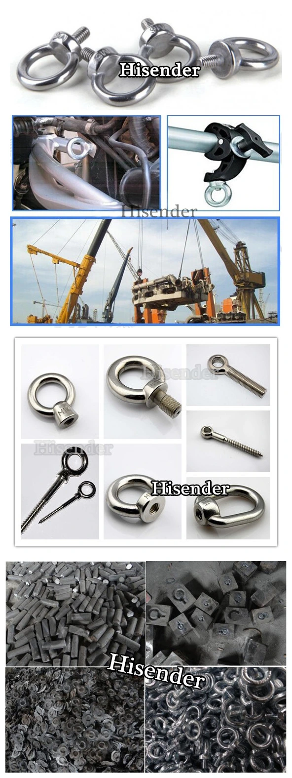 Zinc Plated DIN580 Eye Screw Bolt for Rigging Lifting