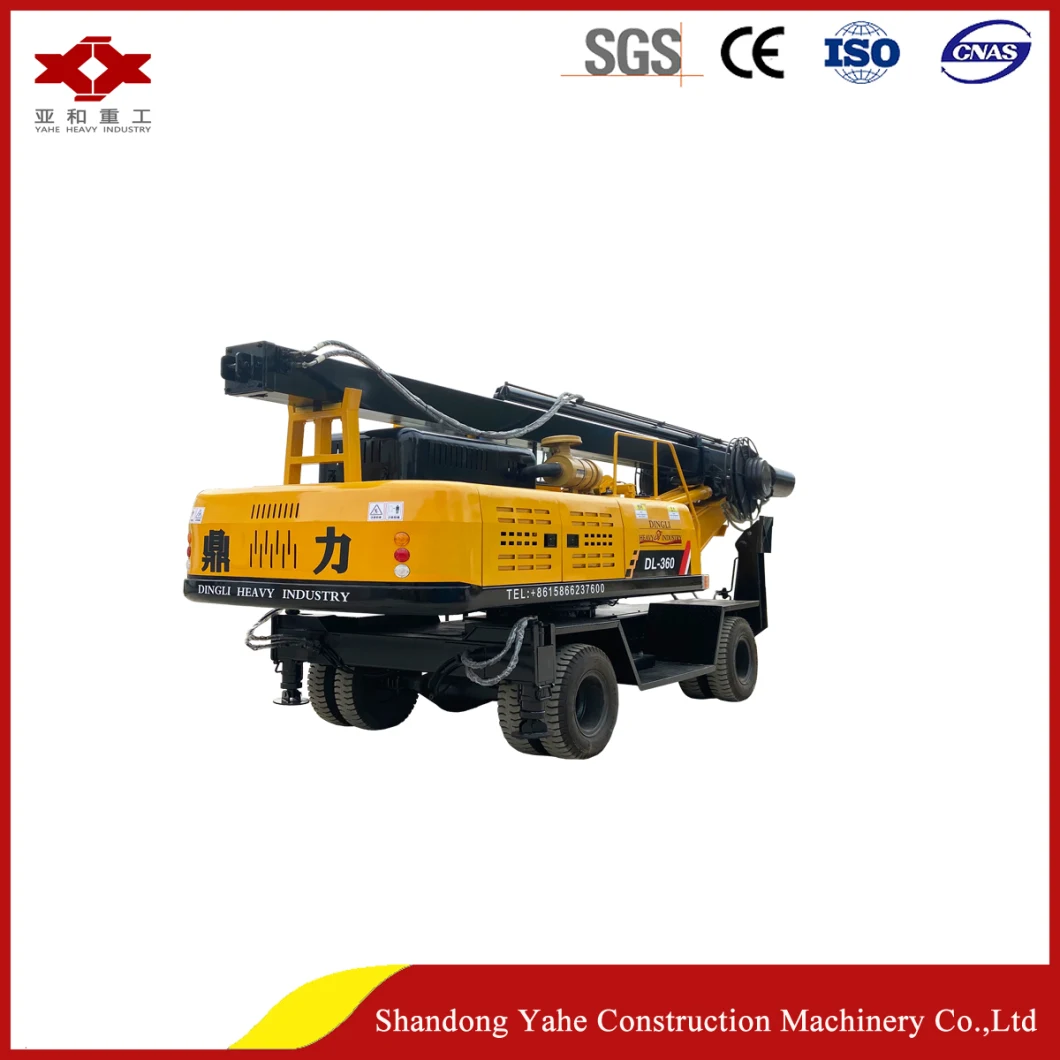 Small Popular Hydraulic Wheel Rotary Excavating Drilling Rig for Construction