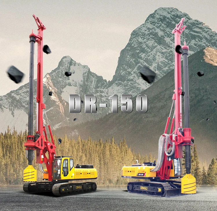 Hydraulic Bored Pile Driver Crawler Type Rotary Diesel Engine Piling Rig Dr-150 Pile Driver