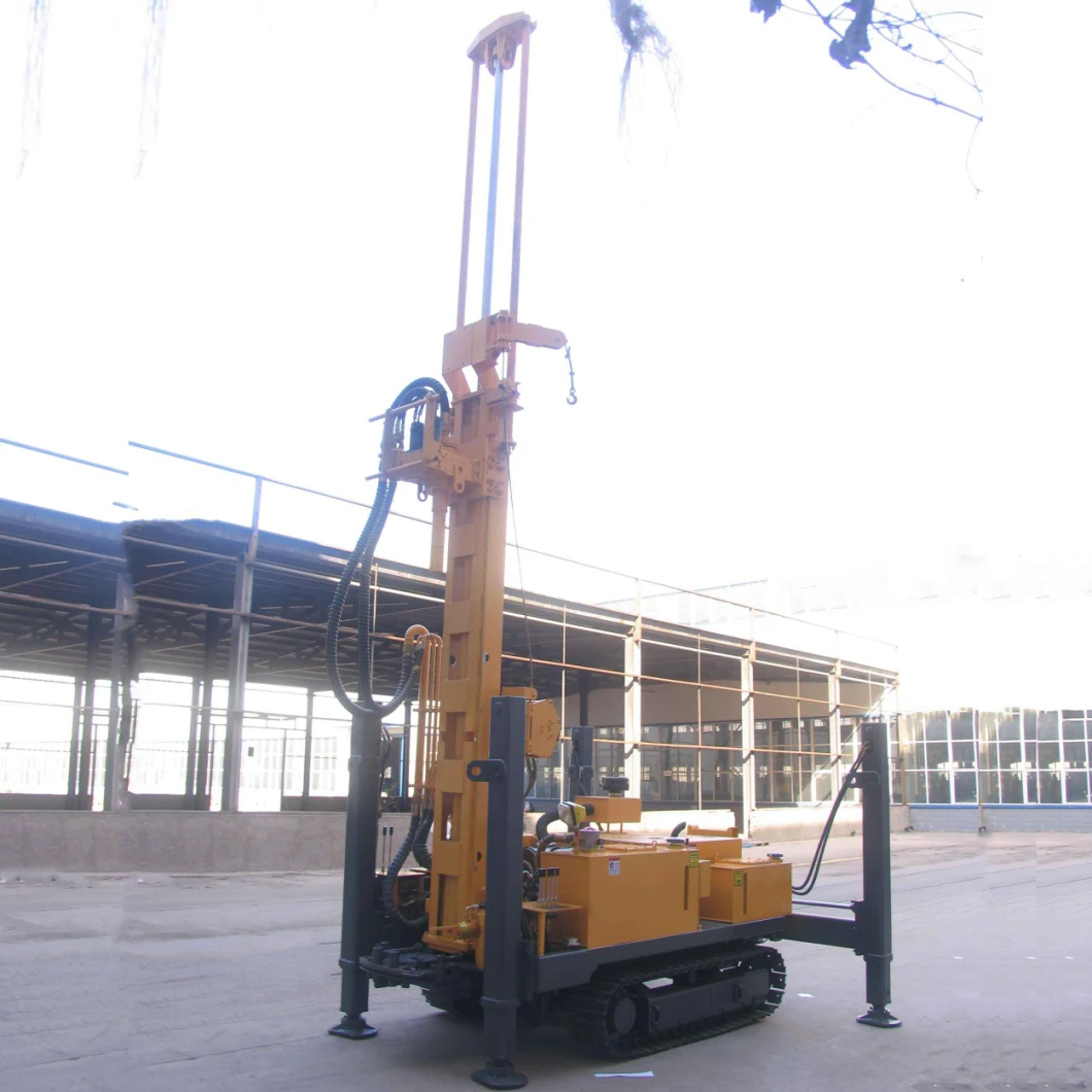 Rotary Head Crawler Type Water Well Drilling Rig 400c with Downhole Bit and Hammer