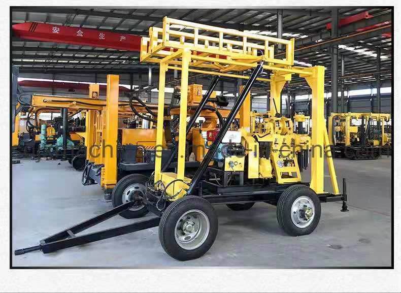 Multifunctional Cheap Price 30--200m Depth Trailer Mounted Water Well Drill Rig for Sales