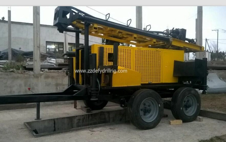 Dfq-200W Trailer Mounted Water Well Drilling Rig Machine with 200m Drilling Capacity