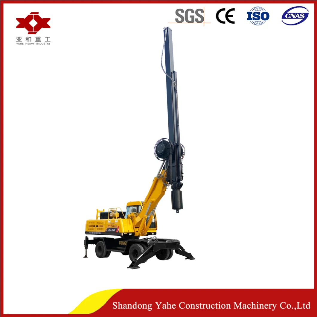 Small Popular Hydraulic Wheel Rotary Excavating Drilling Rig for Construction
