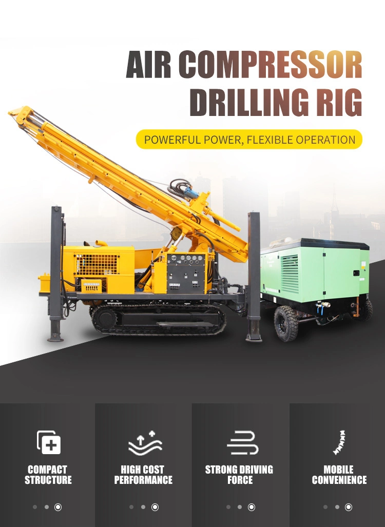 DTH Air Drilling Machinery Air Compressor Drilling Rig for Sale