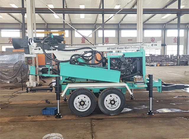 Hf150t Portable Trailer Type Water Well Drilling Rig 200m Drilling