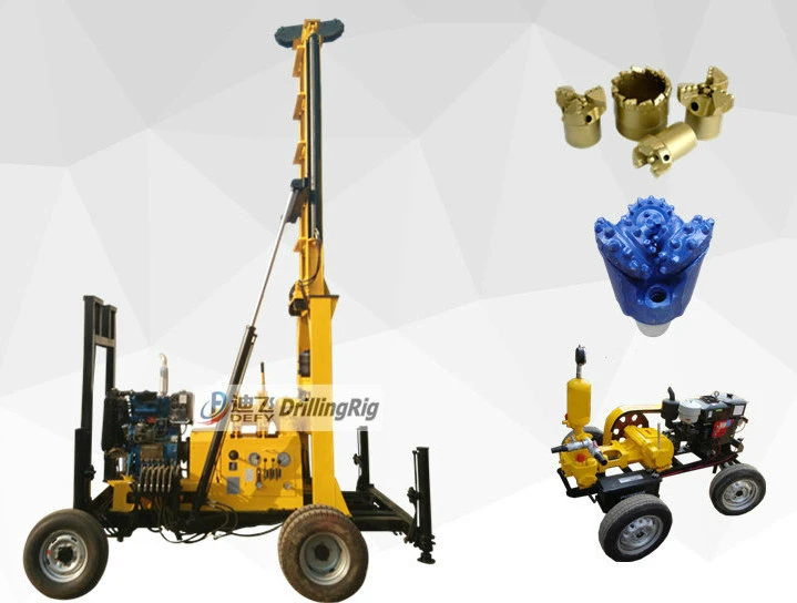 Trailer Mounted Water Well Core Drilling Rig Hydraulic