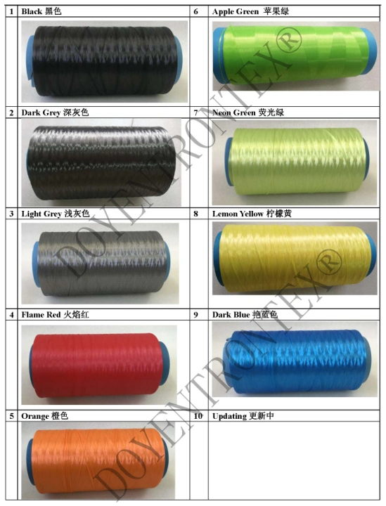 Hmpe/UHMWPE Dtex1760 Neon Green for Ropes/Slings Tyz-PE-C067